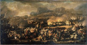La Bataille des Nations a Leipzig (Niemcy) w październiku 1813 r. (Bitwa Narodów pod Lipskiem w październiku 1813 r.). Nazywana także bitwą pod Lipskiem, była to największa klęska Wielkiej Armii Napoleona (1769-1821). Malarstwo Włodzimierza I autorstwa Vladimir Ivanovich Moshkov