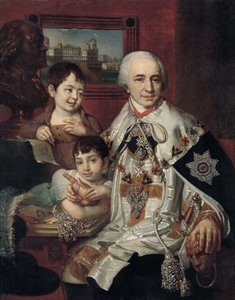Portret admirała hrabiego Grigorijewicza Kuszelewa 1754-1833 z dziećmi, 1801 autorstwa Vladimir Lukich Borovikovsky