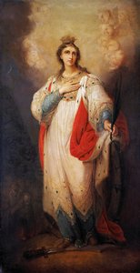 Święta Katarzyna (olej na tekturze) autorstwa Vladimir Lukich Borovikovsky