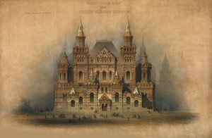 Zatwierdzony projekt budynku Muzeum Historycznego, 1875 autorstwa Vladimir Ossipovitch Sherwood