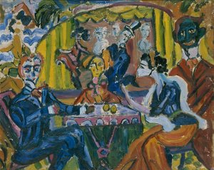 Kabaret Bezpańskiego Psa w Sankt Petersburgu, lata 1910 autorstwa Vladimir Vladimirovich Dmitriyev