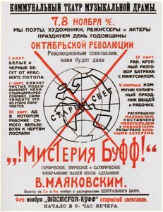 Plakat do sztuki teatralnej Mystery-Bouffe Władimira Majakowskiego, 1918