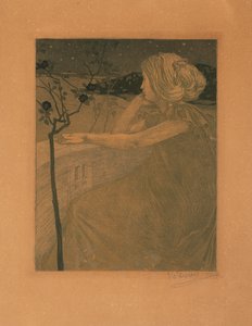 Medytacja na balkonie, 1899-1900. autorstwa Vojtěch Preissig