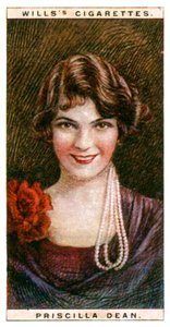 Priscilla Dean 1896-1987, amerykańska atresa, 1928. autorstwa WD and HO Wills