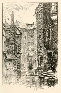 „Dwór Jamesa, Edynburg”, 1928. autorstwa WH Caffyn
