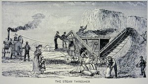 Steam Thresher, z „Cudów Nowego Zachodu” 1888 (rycina) autorstwa W.H. Thayer