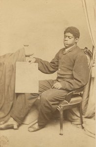 Carte-de-visite Thomasa Wigginsa, znanego również jako Blind Tom, ca. 1870. autorstwa WL Germon