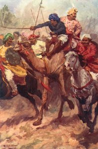Ucieczka Suraji Dowli z Plassey (kolor lito)