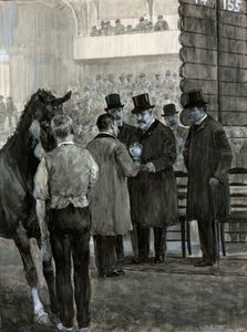 Król Edward VII na Hackney Horse Show wręczający puchar