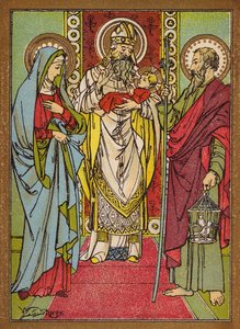 Oczyszczenie Najświętszej Maryi Panny (kolorowa litografia) autorstwa W.S. Stacey