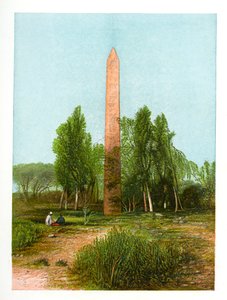 Obelisk w Heliopolis, Egipt, ok. 1870.