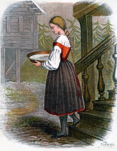 Norweska dziewczyna na farmie, 1809.