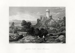 Zamek Eppstein, góry Taunus, Niemcy, XIX wiek