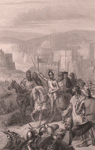 Marszałek de Boucicault zmusza sułtana Bajezyda do zaprzestania oblężenia Konstantynopola autorstwa John Ward Dunsmore