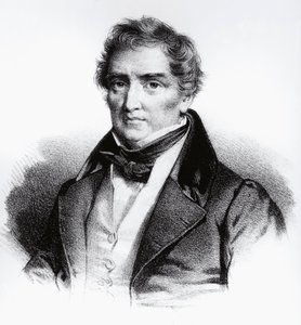 Portret Francois Joseph Victor Broussais (1772-1838) Francuski lekarz, grawer autorstwa John Ward Dunsmore