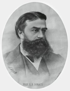Portret Giovanniego Battisty Donati (1826-1873), włoskiego matematyka i astronoma, rycina autorstwa John Ward Dunsmore