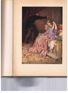 Hamlet mówi Ofelii, aby udała się do klasztoru udając szaleńca, z „Hamleta” Williama Szekspira, wydanie opublikowane przez Hodder und Stoughton w 1915 r.