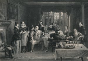 Falstaff i jego przyjaciele Wesołe żony Windsoru, ok. 1870 r. autorstwa W. Greatbatch