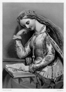 Elżbieta York, królowa małżonka króla Anglii Henryka VII, XIX wiek.