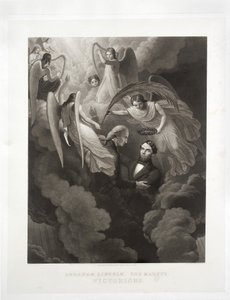 Abraham Lincoln, Męczennik, zwycięski, rytowany przez Johna Sartaina (1808-97), ok.1866 autorstwa W. H. Hermans