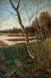 Jesień w Olton Mill, XIX wiek. autorstwa W. H. Middleton