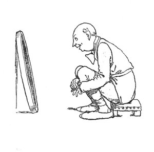 Chichotał z zachwytu, ok. 1930 r. autorstwa William Heath Robinson