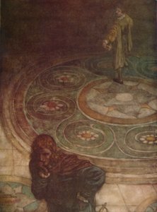 Viola: Jeszcze Barful Spór! Kimkolwiek bym się zaloty, sam byłbym jego żoną., 1923 autorstwa William Heath Robinson
