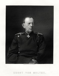 Hrabia von Moltke, 1800-1891, słynny niemiecki feldmarszałek, XIX w.