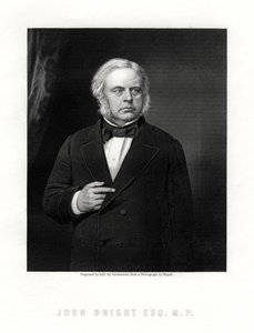 John Bright, brytyjski radykalny i liberalny mąż stanu, XIX wiek. autorstwa W. Holl