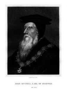 John Russell, 1. hrabia Bedford, angielski minister królewski, 1825. autorstwa W. Holl