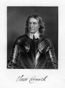 Oliver Cromwell, angielski żołnierz i mąż stanu, XIX w. autorstwa W. Holl