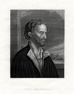 Philipp Melanchthon Niemiecki teolog i pisarz reformacji protestanckiej, XIX wiek. autorstwa W. Holl