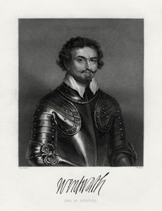 Thomas Wentworth, 1. hrabia Strafford 1593-1641, XIX wiek autorstwa W. Holl