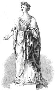 Marmurowy posąg Jej Królewskiej Mości w Królewskiej Giełdzie, 1845.
