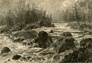 „The Dalles of the St. Louis”, 1874. autorstwa W. J. Linton