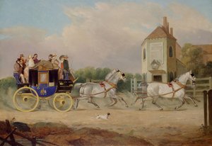 Stourbridge do Birmingham Royal Mail Coach, 1842. autorstwa W. J. Pringle