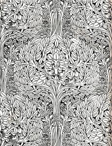 „Tapeta, drukowana w kolorze temperowym. Zaprojektowany przez H. Wilsona, 1893 autorstwa W Jackson