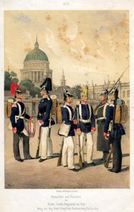Grenadierzy i fizylierzy armii pruskiej, 1857 r. autorstwa W Korn