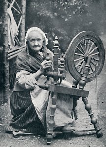 Stara Irlandka przy kołowrotku, 1912