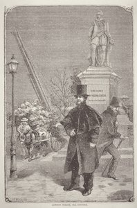 Londyński policjant z lat 50. XIX wieku (grafika) autorstwa W. R. (after) Woods