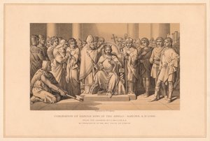 „Koronacja Harolda King of the Anglo-Saxons, AD 1066”, 1878 autorstwa W Ridgway