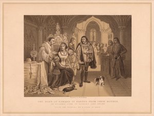 „Syn Edwarda IV rozstał się z matką, Richard Duke of Gloucester, 16 czerwca 1483”, autorstwa W Ridgway