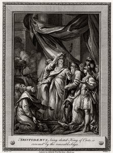 Aristodemus, wybrany na króla Krety, zostaje koronowany przez czcigodnych mędrców, 1777