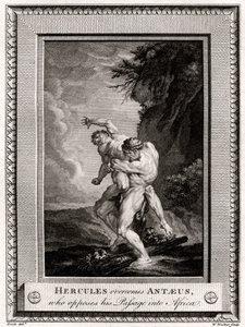 Herkules pokonuje Anteusza, który sprzeciwia się jego przejściu do Afryki, 1775