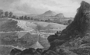 Kamieniołomy, Craigleith, niedaleko Edynburga: z którego zbudowano Nowe Miasto, 1829