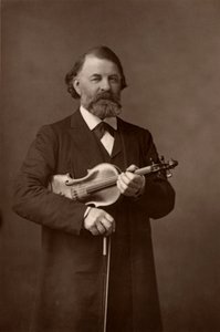 „” Joseph Joachim (1831-1907) węgierski skrzypek, kompozytor i dyrektor Konserwatorium Berlińskiego (typ woodbury) autorstwa W. and D. (after) Downey
