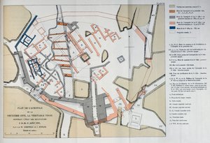 Mapa Akropolu 2. miasta w Troi, 1884