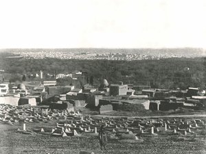 Panorama miasta z Sulhieh, Damaszek, Osmańska Syria, 1895.
