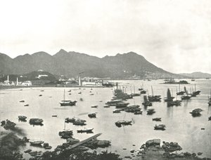 East Point ukazujący Victoria Hills, Hongkong, 1895. autorstwa W and S Ltd
