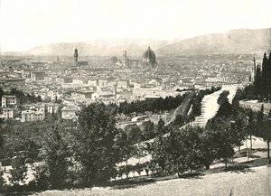 Panorama miasta Florencja, Włochy, 1895. autorstwa W and S Ltd